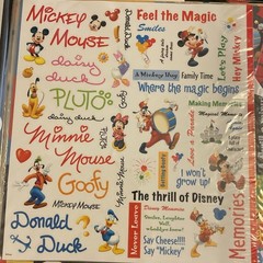 Disney 12″ X 12″ Scrap Book 155 Stickers, 10 Papers New