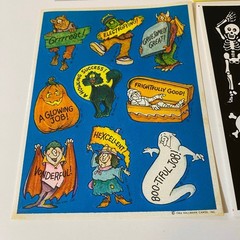 Hallmark & AGC Halloween Stickers Set Ghosts Cats Skeletons Pumpkins & More