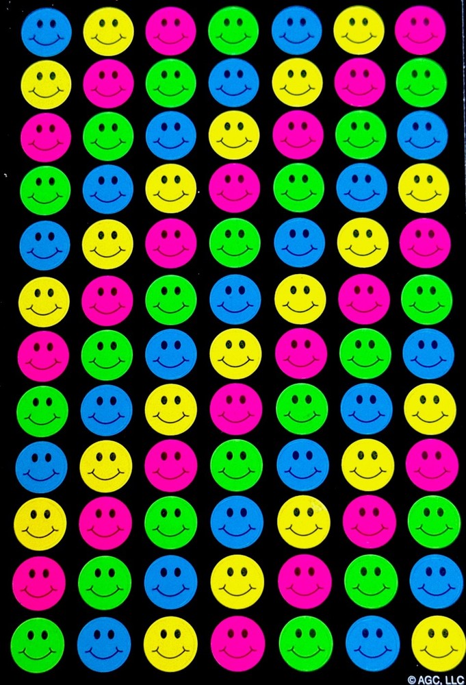Emoji’s✨HAPPY FACE✨105✨STICKERS✨😊✨😊✨😊✨6” X 4✨HAPPY✨HAPPY✨HAPPY✨💙💛🩷💚✨💫