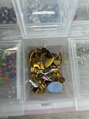 Craft Mates Embellishments Beads 6 Lockables Organizers Junk Journal Craft Lot