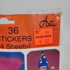 VINTAGE 1992 TREASURE TROLLS 36 STICKERS TOTAL NEW IN PACKAGE ACE NOVELTY