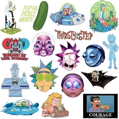 RICK AND MORTY TRENDY VARIETY DIE CUT VINYL 50 CT STICKER PACK