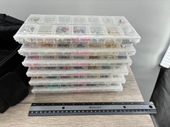Craft Mates Embellishments Beads 6 Lockables Organizers Junk Journal Craft Lot