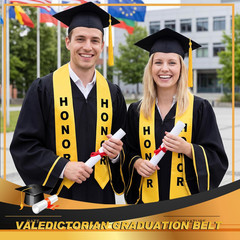 Valedictorian Stole Graduation Salutatorian Honor Sash 65″ Long Unisex Adults Sa