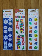 Vintage Mrs. Grossman’s Stickers Christmas Snow Gifts Prismatic Holographic