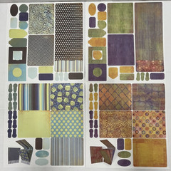 Lot of 13 Scrapbooking 12 X 12 Paper, Stickers, Die Cuts, Mixed Theme Pre-owned