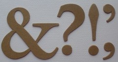 ELEGANT PUNCTUATIONS – Set Raw Bare Chipboard Die Cuts