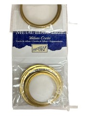 Lot 5 Stampin Up Metal Edge Tags Circles Vellum Paper Crafting Scrapbook Cards