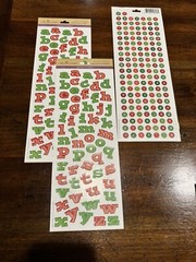 NEW Lot Of 11 Sticker Letters & Numbers For Paper Crafting