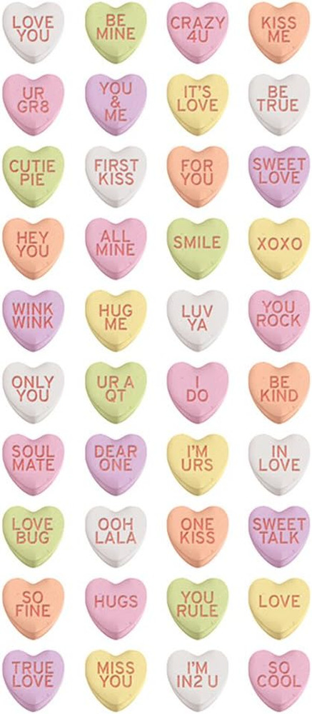 STP-0028E Heart Candies Puffy Stickers (3-Pack)