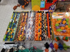 Vintage Halloween Sticker Eraser Stamp Stencil Party Favor Lot