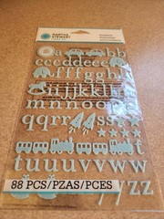 Martha Stewart Crafts~Blue lower case alphabet stickers