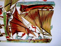 Fantastic Vintage Die Cuts of 1800-1900’s Sailing Ships w/ Sailors,Dog & Woman *