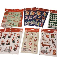 Christmas Sticker Lot: 662Total Stickers Dogs Cats Santa Trees Snowman Nativity