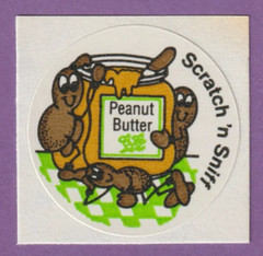 Vintage 3M MURPLE Scratch & Sniff Sticker PEANUT BUTTER