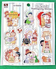 Thanksgiving Stickers 1997 by Standard Publishing Bible Pals Unused 54 Stickers