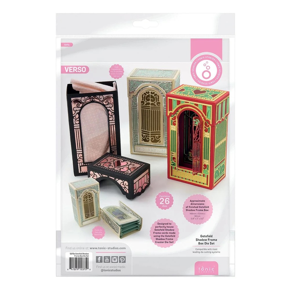 Tonic Studios – Metal Cutting Die – GATEFOLD SHADOW FRAME BOX DIE SET