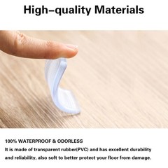 Tahikem 8 Pcs Plastic Clear Table Highest side 0.2in/5mm, – 8