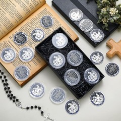 20 Pcs Police Challenge Coins, Saint Michael Prayer, Law Enforcement Gifts