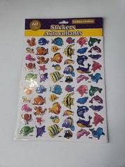 Stickers Autocollants Golden Outline 60 Fish Whale Sea Creatures Laser Stickers