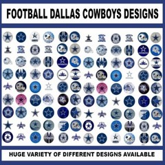 100 Precut COWBOYS FOOTBALL TEAM BOTTLE CAP CHARM TRAY IMAGES 1 inch DESIGNS