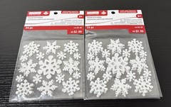 2 CreAtology Christmas Snowflakes Foam Stickers 34pcs Each White W/glitter New