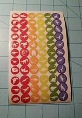 Scrapbooking Set Of 8 Dinosaur & Letter Sticker Sheets, Brand New, Free Shipping
