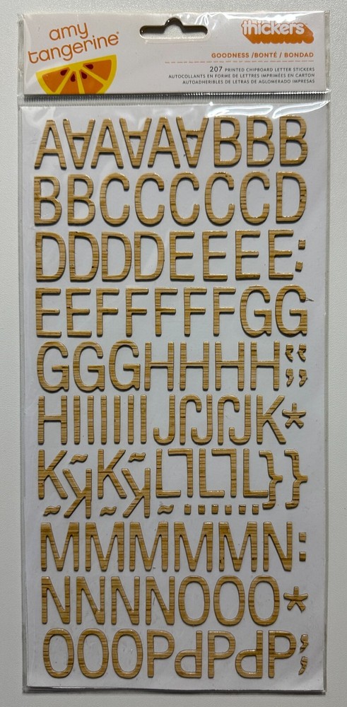 American Crafts/Amy Tangerine Chipboard Letter Sticker Thickers-Variations