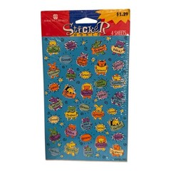 Vintage American Greetings Sticker World Cartoon Animal Reward Stickers 4 Sheets