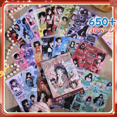 Girl’S Japanese Retro Sticker Book, Anime Showa Girl Theme – 650+ Cute Old Showa