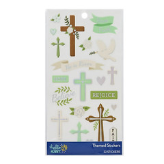 Cross Faith He Has Risen Religious Stickers Crafts Planner Supply Scrapbook