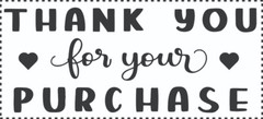 Set of 50 Thank You Stickers / Size – 2.25″ x 1.25″