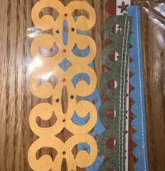 MeLody Ross Designee Collection Artsy Urban 12” Felt Stitched Borders Scrapbook
