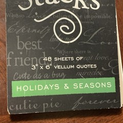 Vellum Quote Stacks Holidays & Seasons Great For Scrapbooking