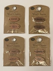 All My Memories Expressions Reversible Word Charms Four Sets of 2 Bronze