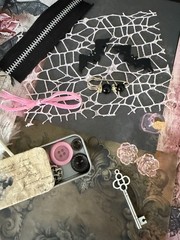 Victorian Gothic Junk Journal Kit Ephemera Bundle 100+ Pcs Pink Roses Skulls