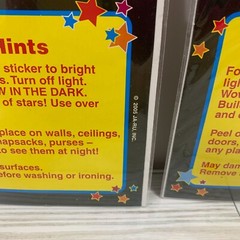 Ja-Ru 2005 Glow In The Dark Stickers 2 Sets Cherubs, Stars Moon Sun New