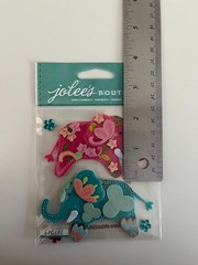 Jolee’s Boutique Jeweled Flowers Elephant Stitched Stickers 6-Piece (You Choose)