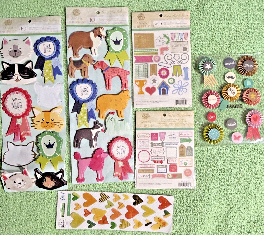 Anna Griffin Best in Dog & Cat Show Collection – 105 Embellishments!!