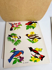 Vintage Lot Dennison Seals & Stickers Birds Butterfly Standard Publishing USA