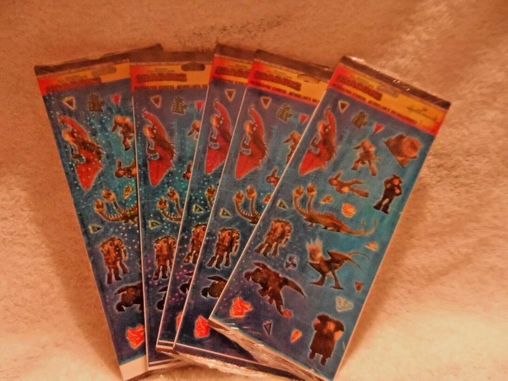5 Packs Dragon2 Holograhic stickers from Hallmark