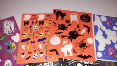 Lot Vintage Hallmark AGC Halloween Stickers Hologram Flocked Google Eyes 80s 90s