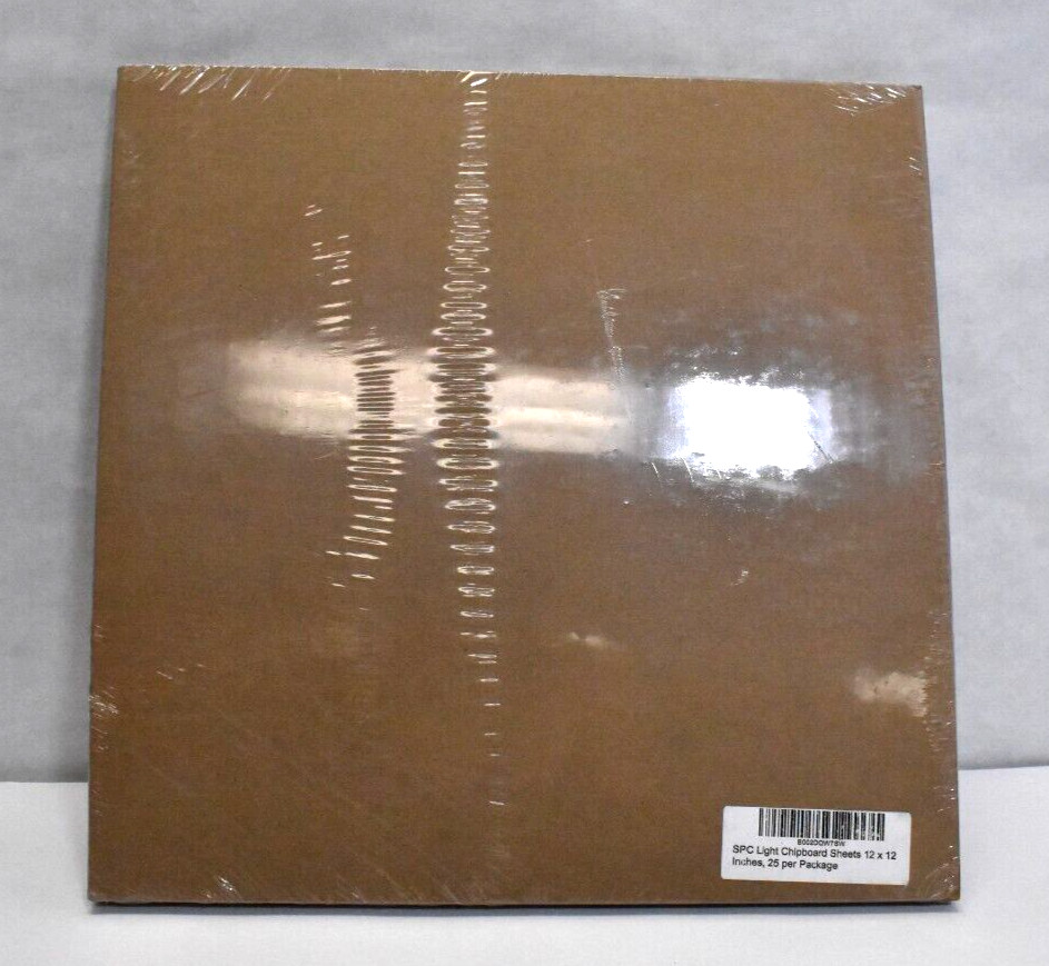 SPC Light Chipboard Sheets 12 x 12 Inches 25 per Package Brown