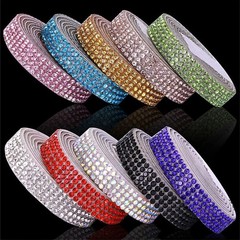 1ROLL Self-Adhesive Crystal Rhinestone Trim Tape Diamond Ribbon Diamante Sticker