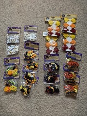 Halloween Scrapbook Felt Stickers, Fall Leaves, & Googly Eyes LOT OF 19