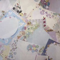 Kawaii Memo Sheets Grab Bag (25 pcs) Kirby, Sanrio, San-X Japanese memo pad cute
