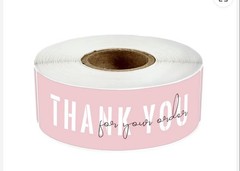 1 Rolls (120PC) 1X3 Inch Thank You for Your Order Stickers for Packaging Gifts