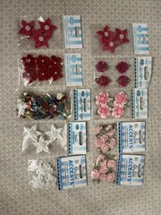 Mixed Flower, Scrapbooking And Sewing Lot Of 18 Mixed