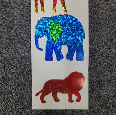 RARE HAMBLY STUDIOS «SAFARI ANIMALS» VINTAGE STICKER COLLECTABLES