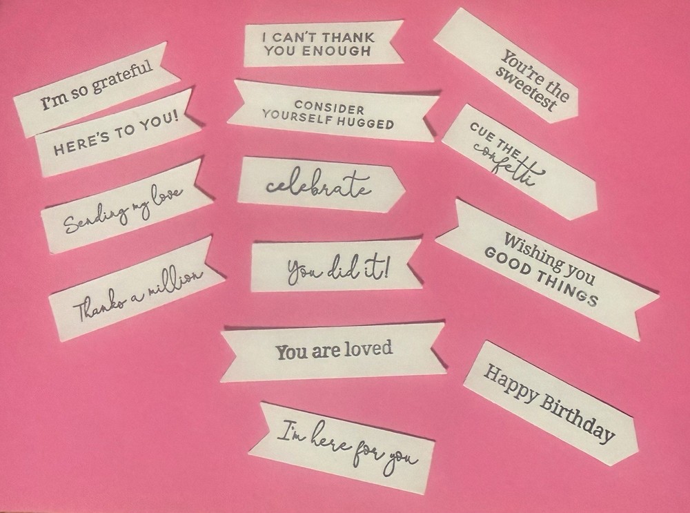 CUT OUT FLAG SAYINGS – STAMPIN’ UP